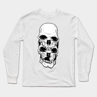 Head Skull Long Sleeve T-Shirt